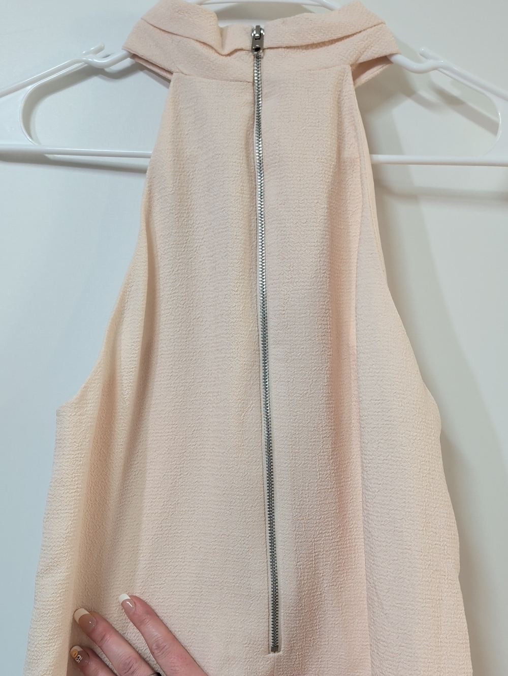 NWOT Mango Cream Halterneck Mini Dress Size XS - Picture 7 of 8